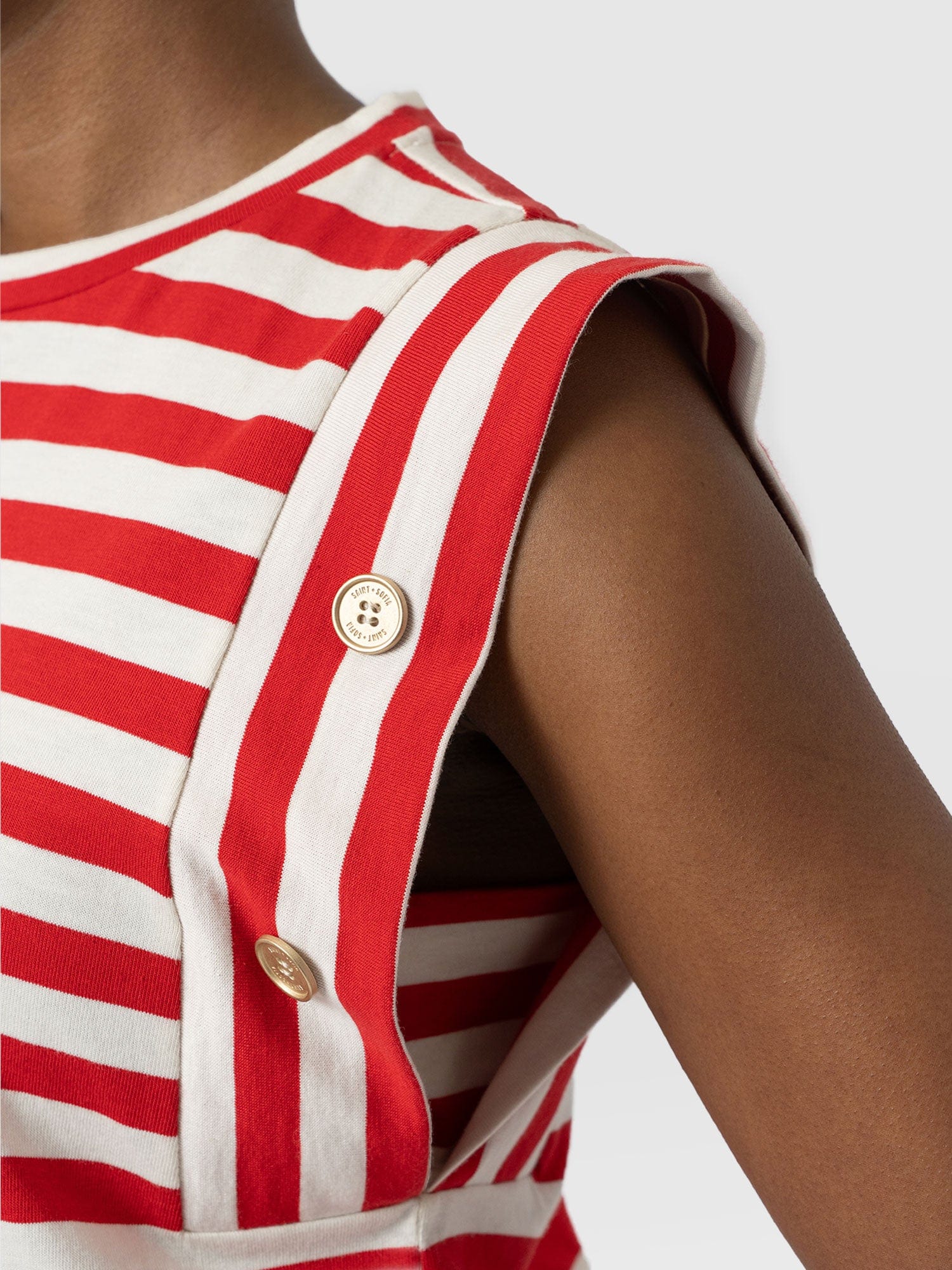 Rowan Tee - Red Stripe - Women's T-Shirts | Saint + Sofia® USA